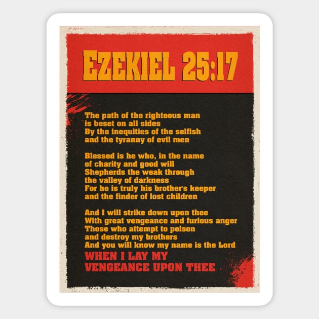 Ezekiel 25:17 Magnet by ogeraldinez